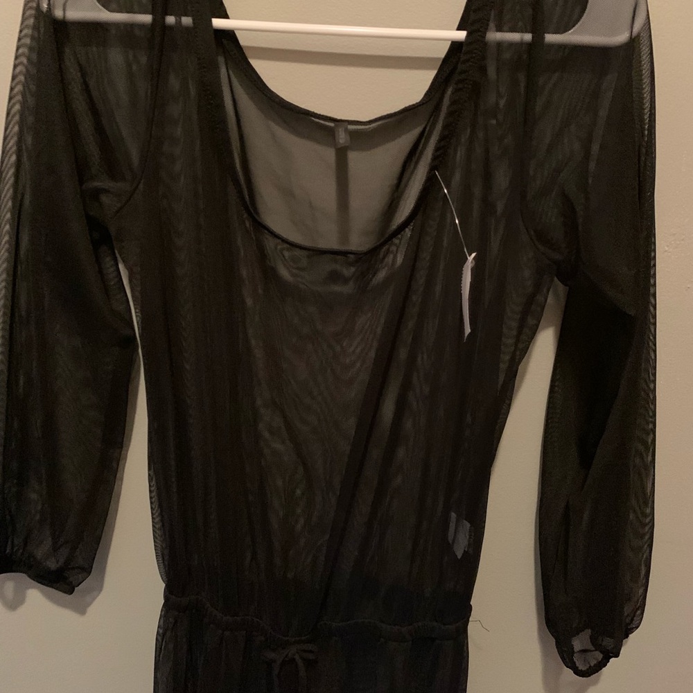 Black shear jumpsuit